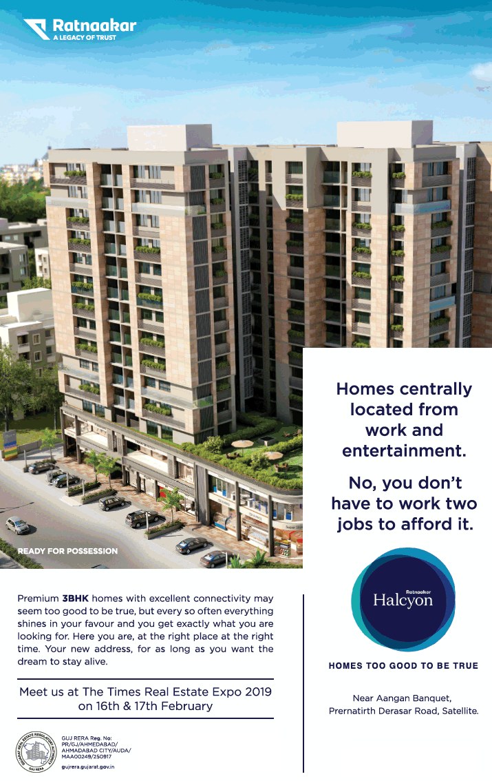 Live in home centrally located from work & entertainment at Ratnaakar Halcyon, Ahmedabad Update